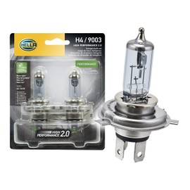 Hella 2.0 High Performance Kit de 2 Focos H4, 9003, HB2, color Blanco Azulada, Paquete de 2