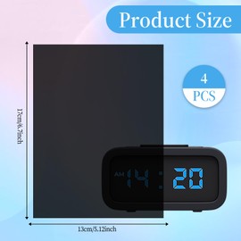 4 Pcs Light Dimming Stickers Light Cover Filters 5 × 6.7 Inch Adhesive LED Blocking Sheets Electronics Screen Diffuser Film Number Readable for Cable Box Monitor Alarm Clock Radio