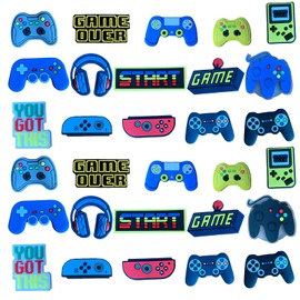Leogony 30PCS Shoe Decoration for Crocs Charms Boys, Video Game Diy Accessories for Croc Shoes Kids Adults