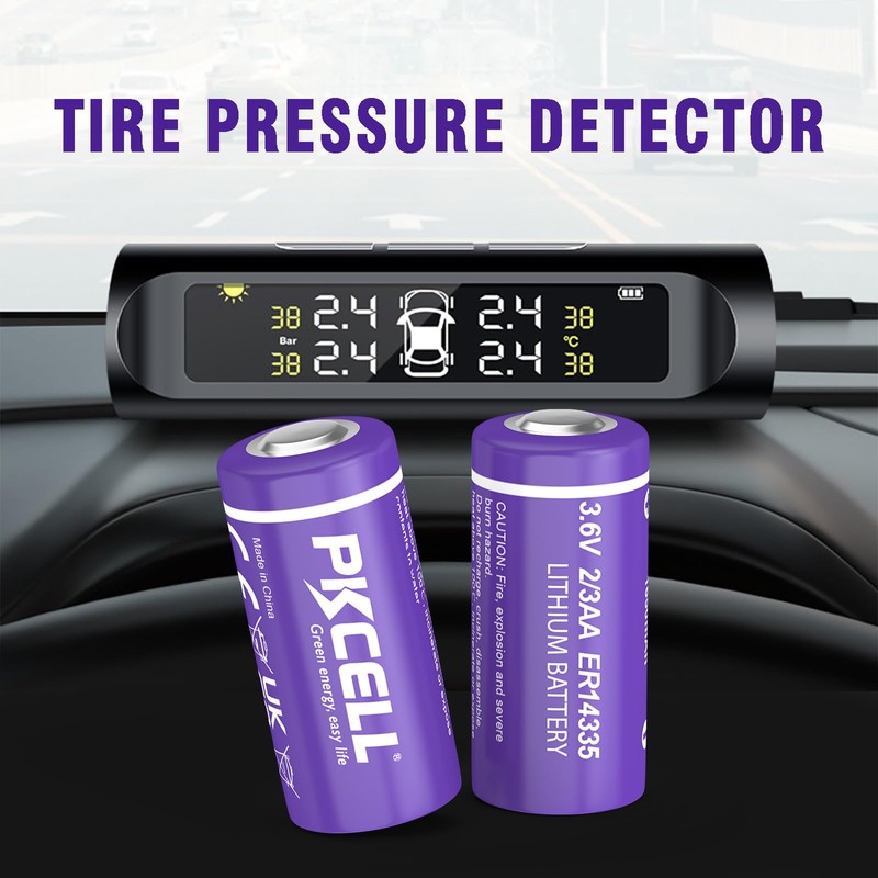 PKCELL ER14335 2/3AA Batteries 3.6V 1650mah Primary Lithium Battery 12-Pack