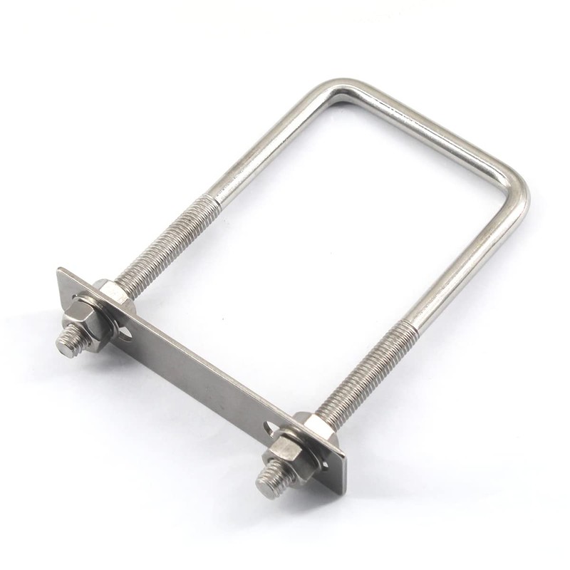 304 Stainless Steel Square U Bolt M8 x 55 x