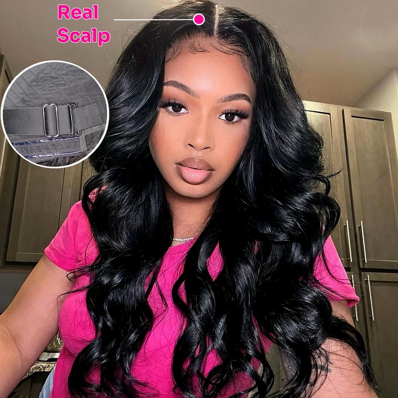 XSSXAKO V Part Wig Human Hair Body Wave Upgrade Human