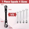 GOLD DEER 4-in-1 Reversible Ratcheting Box Wrench Set SAE 9/16"