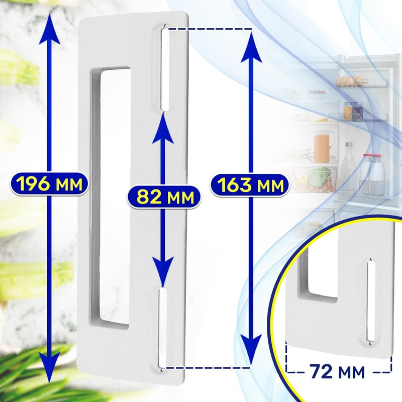MONTERAL Fridge Handle 196 mm with Worm Spacing 82-163 mm