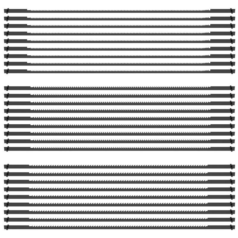 Fxvhojq 27Pcs Scroll Saw Blades 6-1/2inch High Carbon Steel Coping