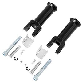 ONETK Left and Right Passenger footpeg supports for Harley Davidson Softail Models 2018 2019 2020 2021 Deluxe Fat Boy Heritage Sport Glide Softail Slim Street Bob Breakout Low Rider models,Gloss Black