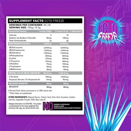 EHP Labs EHP Labs x Ghostbusters Beyond BCAA Powder Amino Acids Supplement for Muscle Recovery - Sugar Free BCAAs Amino Acids Post Workout Recovery Powder & EAA Amino Acids Powder - 60 Servings (Ecto Freeze)
