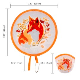 4 Pcs Hand Fan Folding,Chinese Japanese Style Foldable Fan,Round Folding Fan,Summer Handheld Folding Fans Beautiful Patterns For Wedding Party Home Decor Personal Decoration (4Pcs Animal & Flower)