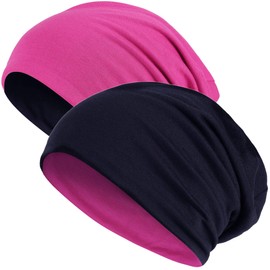 Hatstar Long Slouchy Beanie, 2-in-1 Reversible Jersey Hat in 45 Colours -
