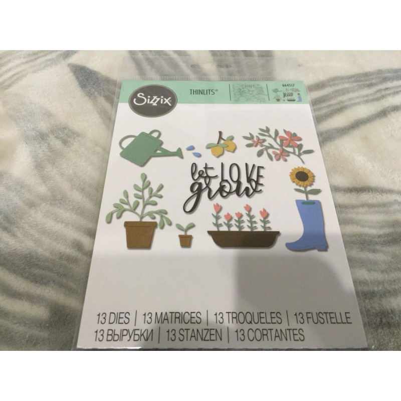 Sizzix® Thinlits Floral Sentiment Die Bundle 722-860 New