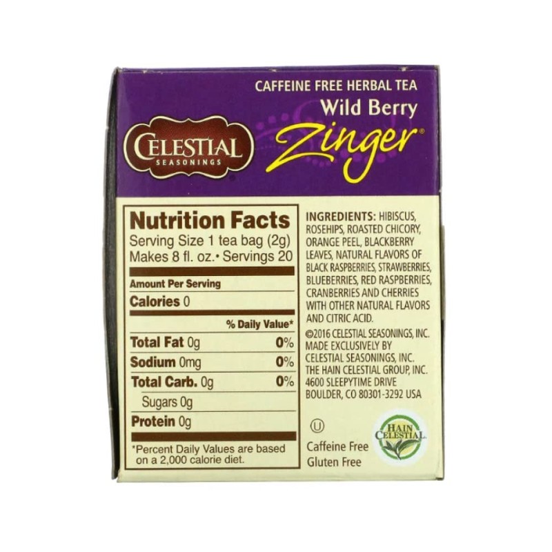 Celestial Seasonings Wild Berry Zinger Tea Bags, 20 ct, 2