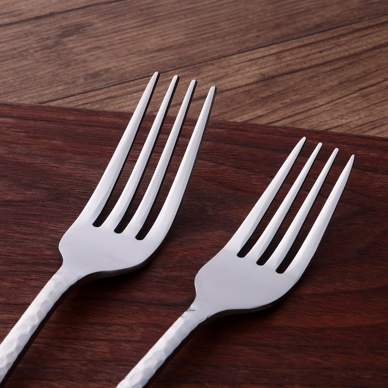 Bisda Silverware Set, 20 Piece Premium 18/8 Stainless Steel Hammered