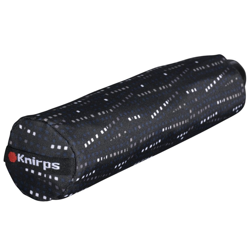 Knirps Slim Duomatic Domino Pocket Umbrella Open-Close Black