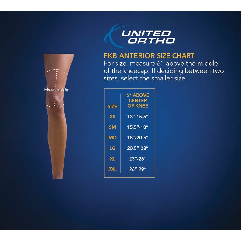 United Ortho 300542-03 Functional ACL Knee Support Brace, Left Leg,