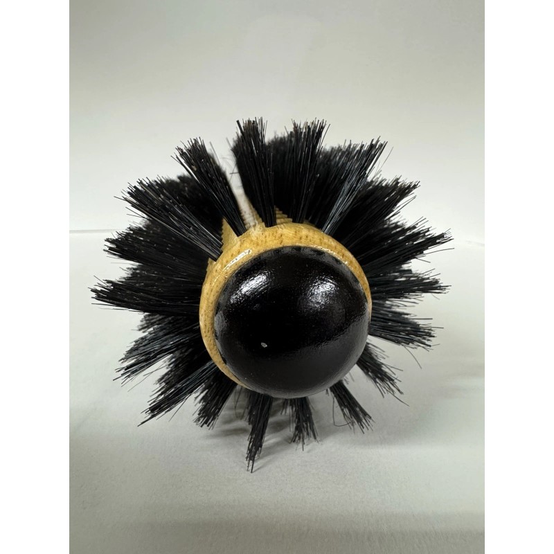 Basic Beauty High-Density firm Boar Bristles Wood Round Brush for