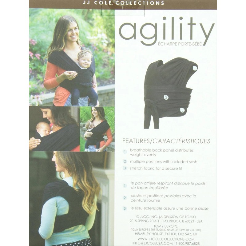 JJ Cole Agility Stretch Baby Carrier - Adjustable Baby Wrap