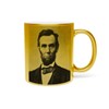 Fabulous Goldene Tasse aus verchromter Keramik - Abraham Lincoln USA