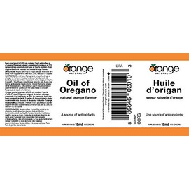 Orange Naturals Orange Naturals Oil of Oregano With 75-80% Carvacrol, MCT Base, 15ml, 450 Servings, Liquid Drops with Organic Oregano Oil & Natural Orange Flavour, Immune & Digestive Support, Free from Gluten & Dairy
