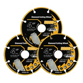 Revvstark 4 1/2 Inch Cut Off Wheel Diamond Cutting Wheel 4 1/2 Inch with 7/8" Arbor, Angle Grinder Cutting Disc for Metal with 5000+ Cuts on Rebar, Steel, Iron and INOX