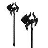 LANGHONG 2PCS Retro Viking Hairpin For Women Axe Skull Hair
