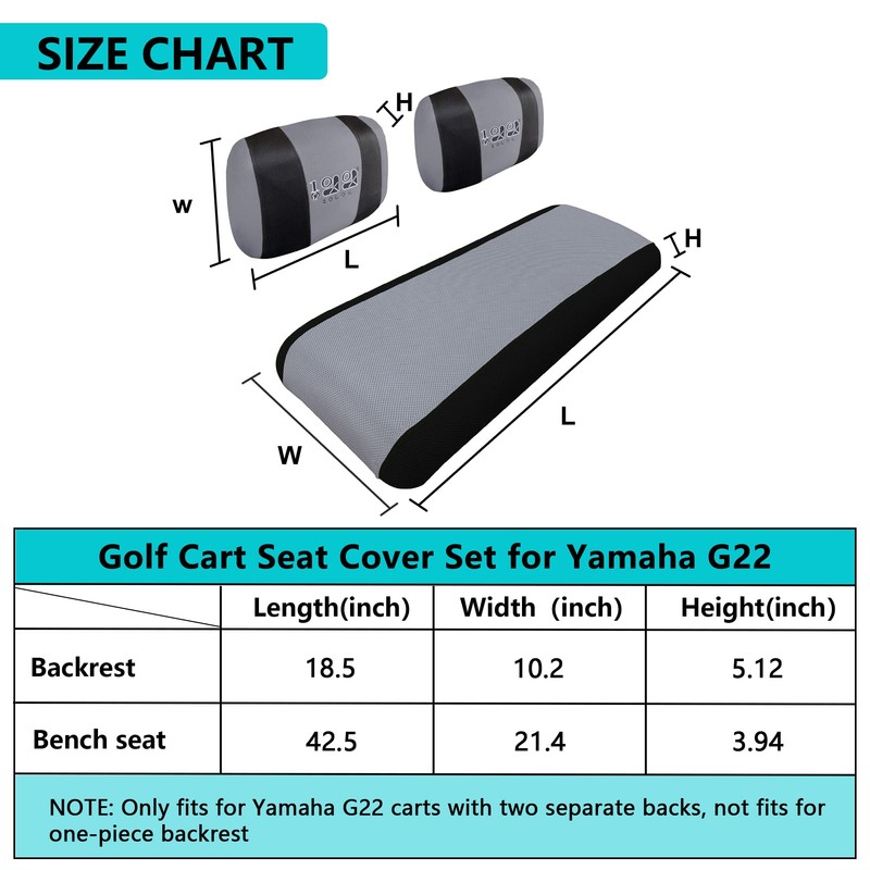 10L0L Golf Cart Seat Covers for Yamaha G2 G9 G16