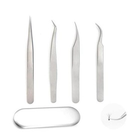 Other brands Precision Tweezers Nail Art Stainless Steel Professional Premium Precision Tweezers 4-Piece Set / 정밀핀셋 네일아트 스테인레스 전문가용 고급정밀 핀셋 4종세트