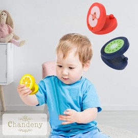 Chandini Children's Mini Fruit, Castanet, Apple, Kiwi, Watermelon, Oranges, Colorful, Children, Music, Cute, Set of 4
