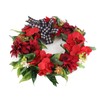 Artificial Garland Red Geranium Garland Spring Summer Front Door Wall