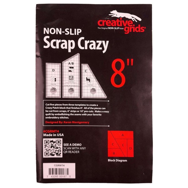 Creative Grids Scrap Crazy Templates Quilt Ruler - CGRMT4