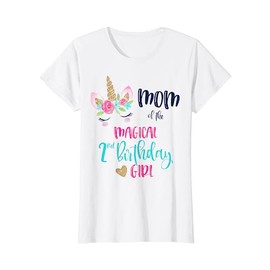 Unicorn Mom of the 2nd Birthday Girl Shirt Matching Mama