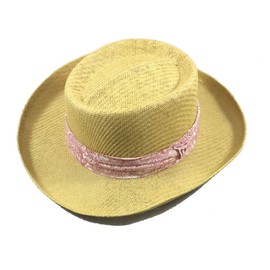 Panama Straw Summer Fedora Beach Sun Hats Short Brim for Men Red