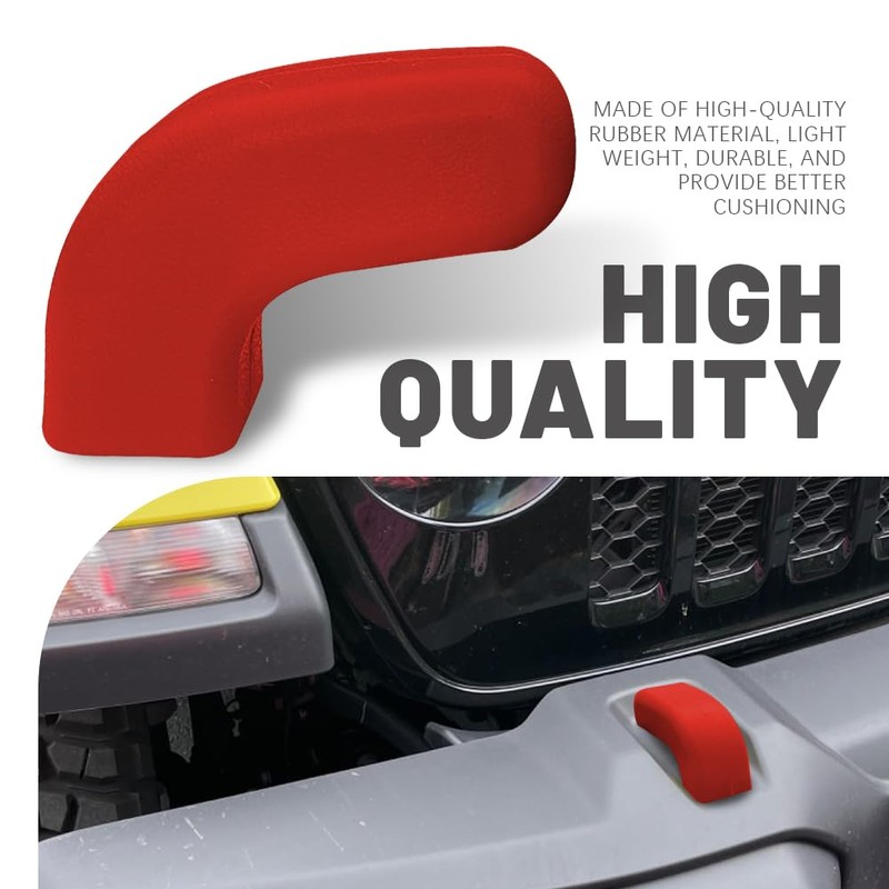 WINUERK 2PCS Bumper Tow Hook Covers, Tow Hook Protector, Front