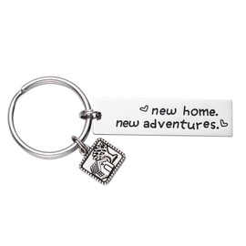 LParkin New Home New Adventures Keyring Housewarming Gift New Home Gift House Keys Keyring Moving in Together First Home Funny Housewarming