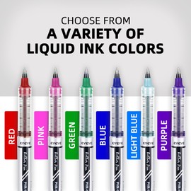 EYEYE Rollerball Pens Medium Point, 3 Assorted Colors 0.7mm Liquid Ink Roller Ball Pen Quick Dry, Ink Pen Fine Point Smooth Writing Pens for Journaling, Note Taking, Office, School Supplies