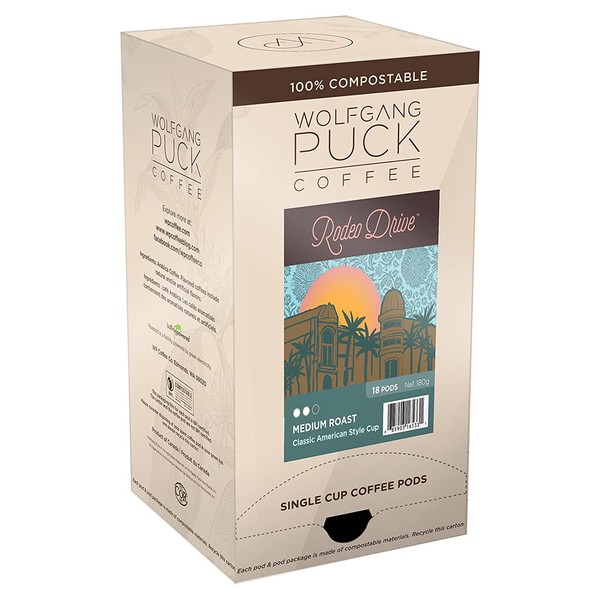 Wolfgang Puck Coffee, Rodeo Dr. Coffee, 9.5 Gram Pods, (Pack of 3)