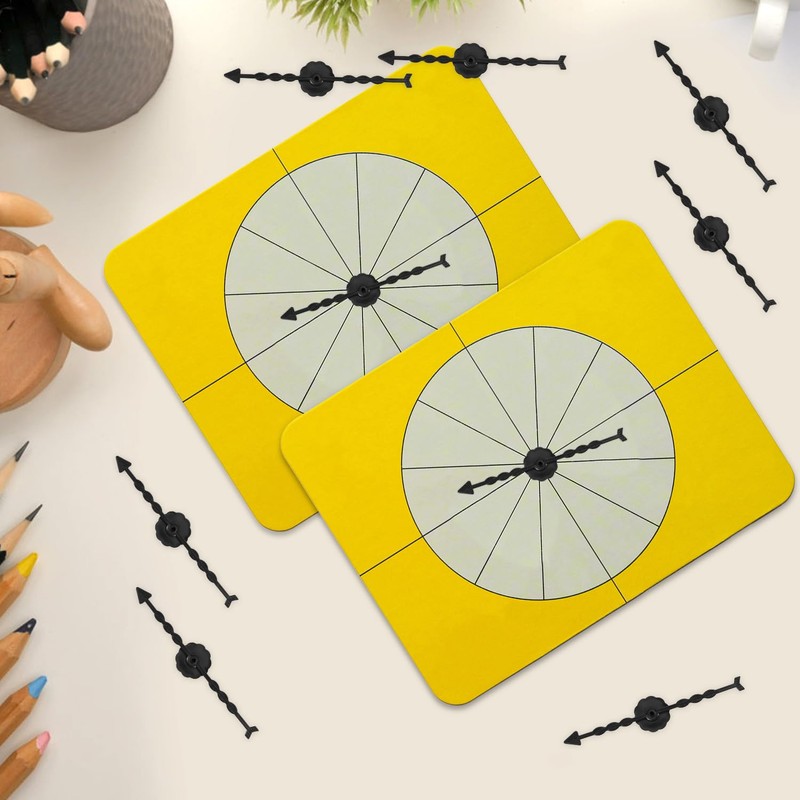 Pack of 12 Game Spinners, 13 cm Black Plastic Spinner