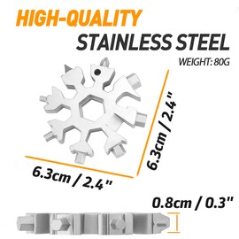 Hinshark, 18-in-1 snowflakes multi-tool, a gift for men, gadgets, cool tool, Christmas gifts, Advent calendar, dad, husband (pack of 2)