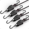 Fondwell 1/4" Rope Tie Downs Ratchet: 4 Pack of Kayak