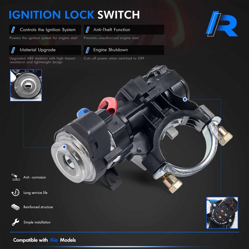 81910-B2100 Ignition Lock Switch Assembly with Keys Compatible with Kia