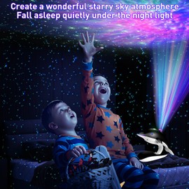 Dolphin Star Projector for Kids, Galaxy Projector for Bedroom, Pink Room Decor,Capybara Night Light, Gifts for Kids, Adults, Christmas, Birthday. (Black)