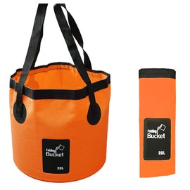 KAHEIGN Folding Water Bucket, 20L Portable Collapsible Bucket Camping Storage Container Wash Basin for Traveling Hiking Fishing Boating Gardening Car Washing (30 x 27cm)