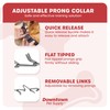 Downtown Pet Supply Chrome Plated/Nylon Prong Collar for Dogs, Large
