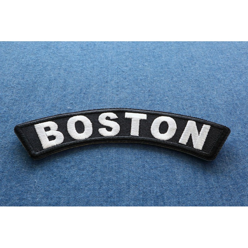 Boston Patch - 4x1 inch. Embroidered Iron on Patch (P3605)