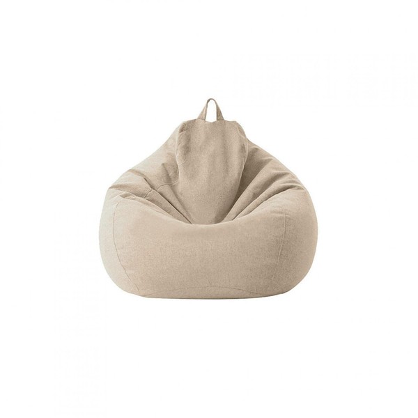 Faderr Bean Bag Cover Without Filling, Bean Bag Cover for Adults and Children (Khaki, Size: 80 x 90 cm)