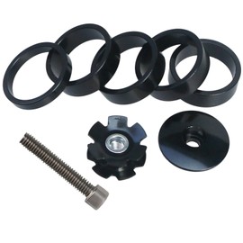 GANOPPER Bicycle Headset Stem Top Cap Cover Bolt 1-1/8" (28.6mm) Aluminum Bike Handlebar Stem Spacer MTB Headset Spacers