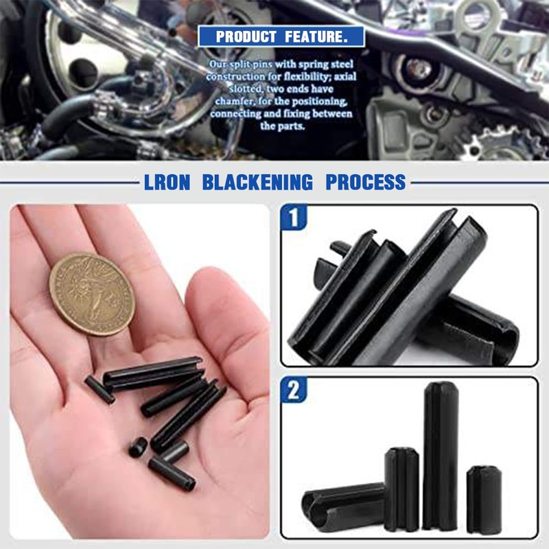 INGJIA 300 Piece Tension Pin Hollow Cotter Pins Assortment Set,