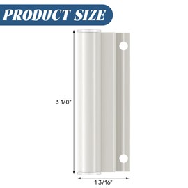 CroBlissful 4 Sets Hinge Leaf for Aluminum Doors - White Upper Hinge Leaf Compatible with Anderson Screen Doors