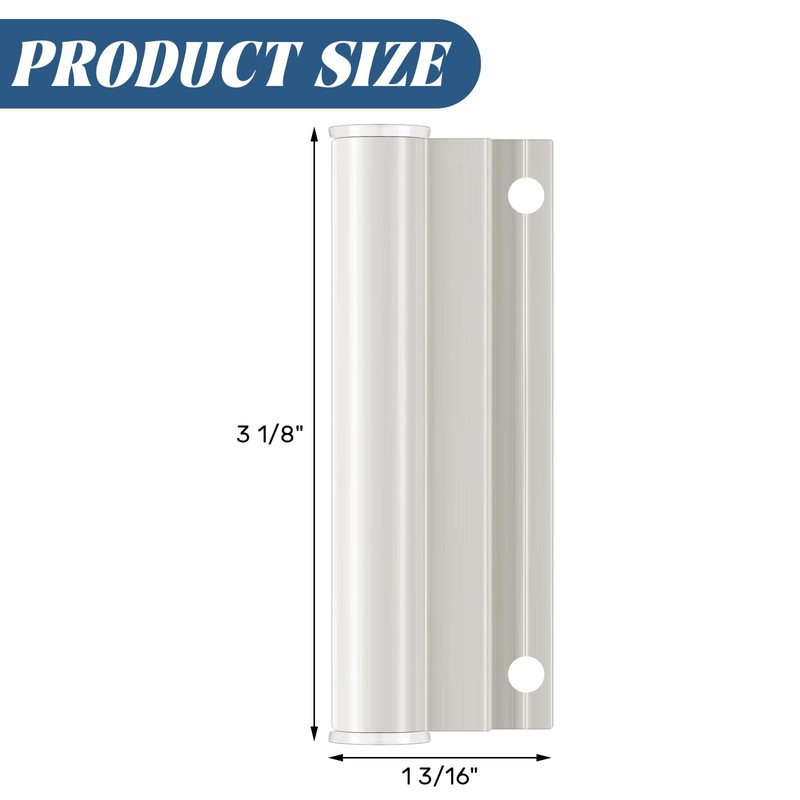 CroBlissful 4 Sets Hinge Leaf for Aluminum Doors - White