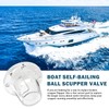 Boat Self Bailing Ball Scupper Valve, Positive Sealing Ball Drain