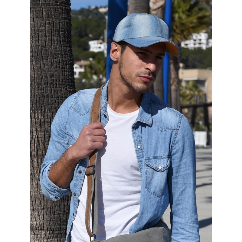 styleBREAKER Jeans Baseball Cap Unisex Denim Baseball Cap with Adjustable